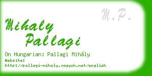 mihaly pallagi business card