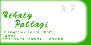 mihaly pallagi business card